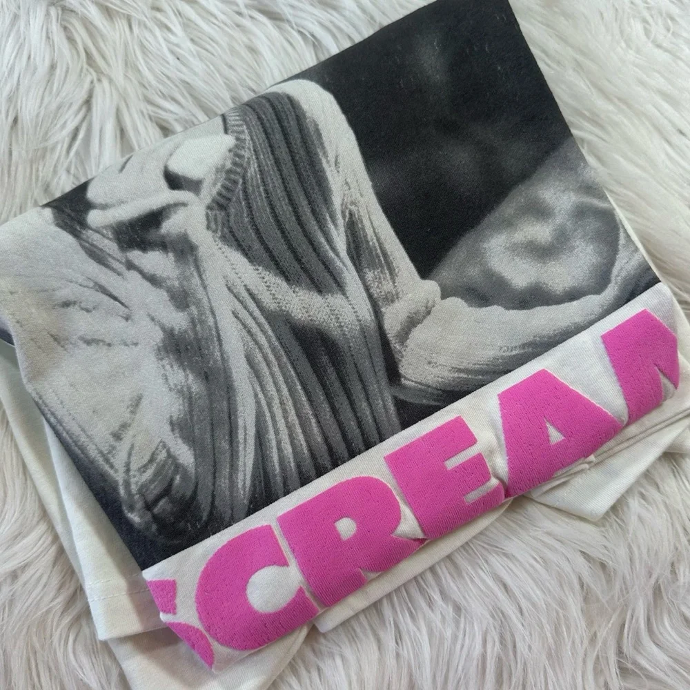 UO • Scream Graphic Off The Shoulder Tee Shirt Dress - Picture 6 of 12